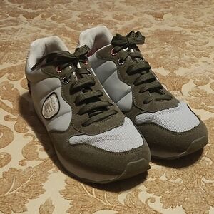 Mens Green and Gray Sneakers